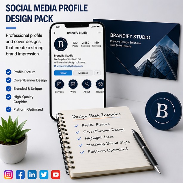 Social media profile design pack