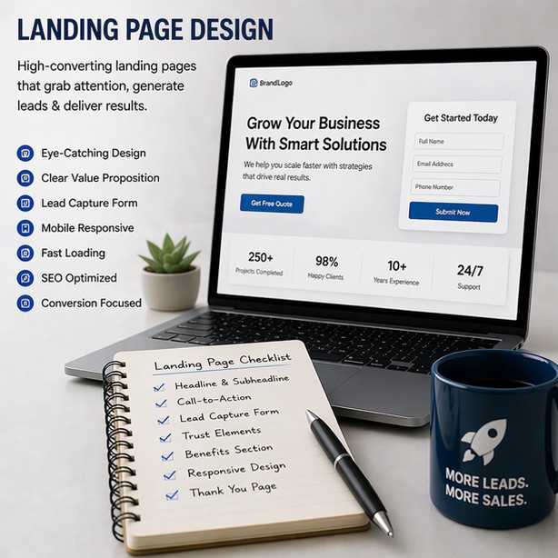 Landing page design